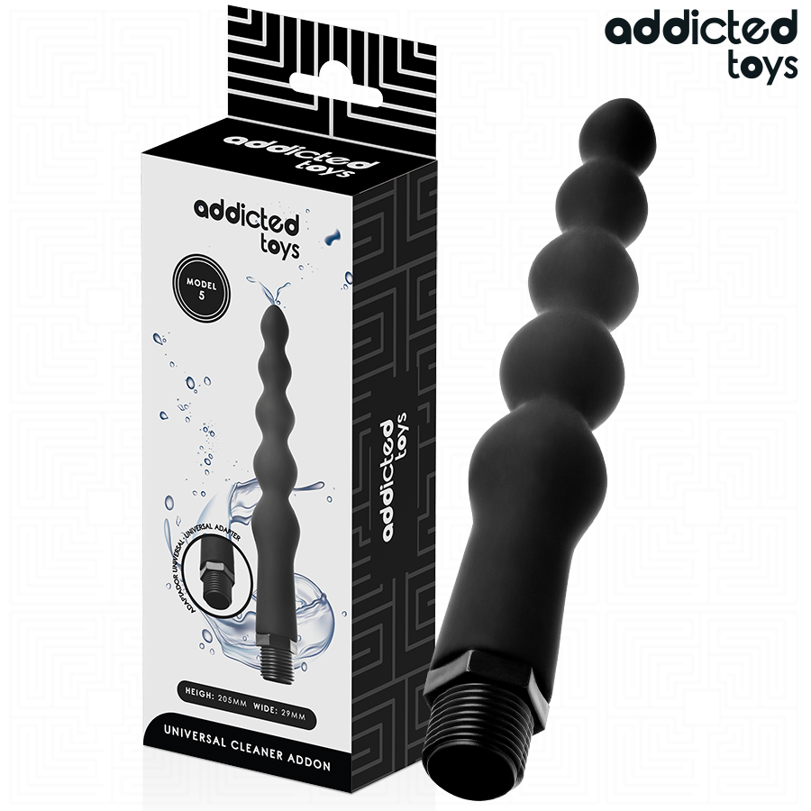 ADDICTED TOYS - LIMPADOR ANAL COM ADAPTADOR UNIVERSAL MODELO 5
