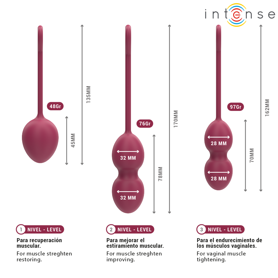 INTENSE - KIT CHARLI KEGEL BALL BURGUNDY