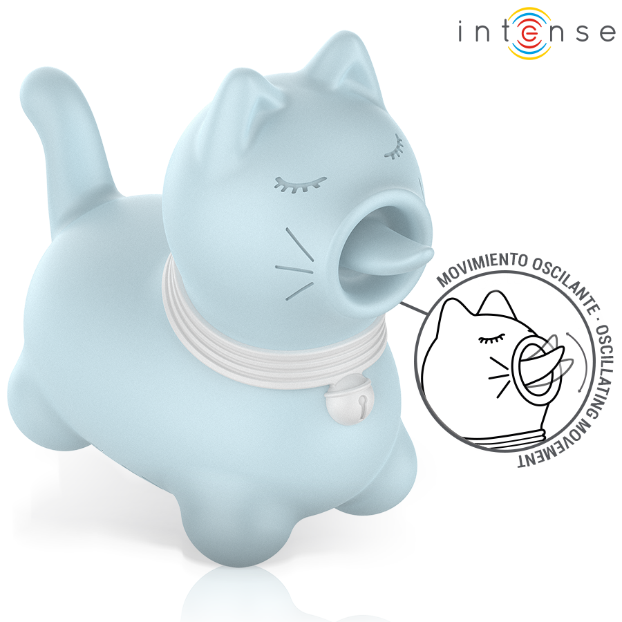 INTENSE - ESTIMULADOR DUCHESS COM LÍNGUA GIRATÓRIA 360º AZUL
