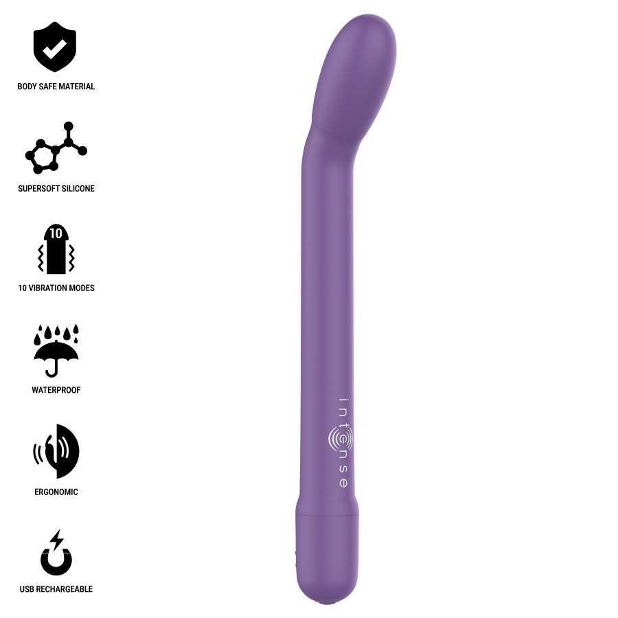 INTENSE - ESTIMULADOR DE PONTO G RECARREGÁVEL KARLIE ROXO