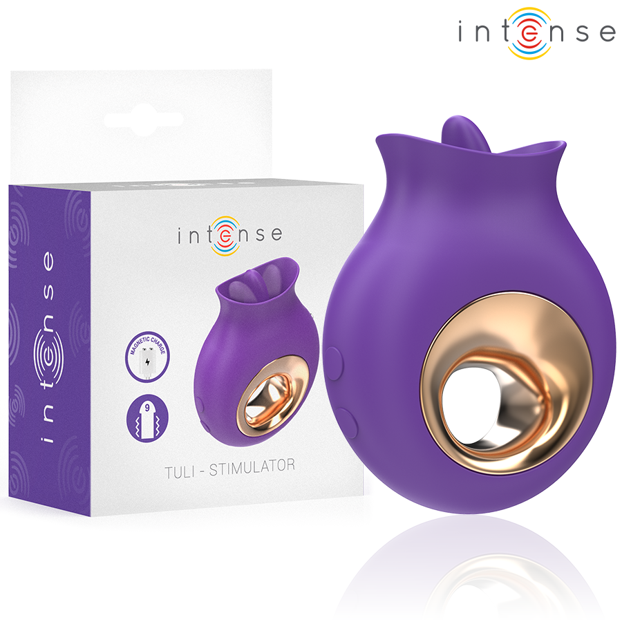 INTENSE - ESTIMULADOR DE CLITÓRIS TULI 9 VIBRAÇÕES E 9 OSCILAÇÕES ROXO