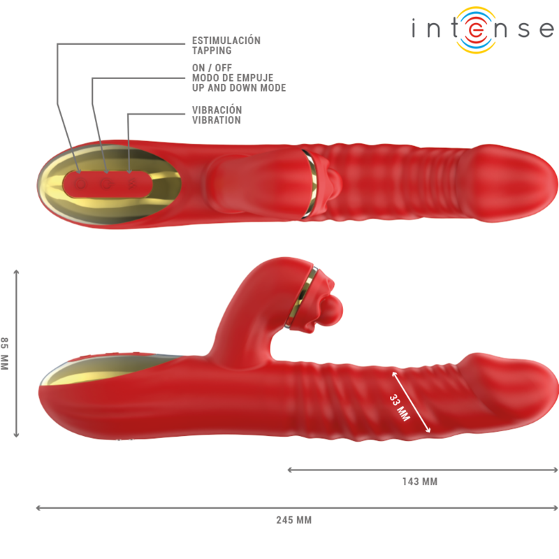 INTENSE - THALIA VIBRATION & THRUST & TAPPING VERMELHO