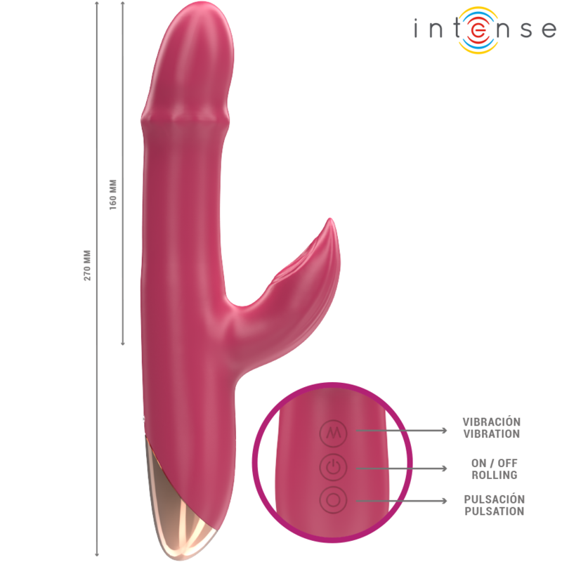 INTENSE - CHLOE VIBRADOR MULTIFUNCIONAL 3 EM 1 VERMELHO