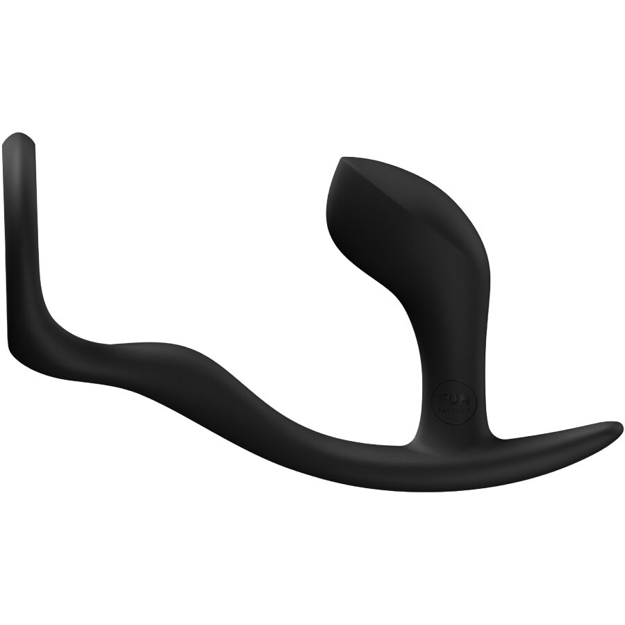 FUN FACTORY - PLUG ANAL COM ANEL DE BOTO PRETO