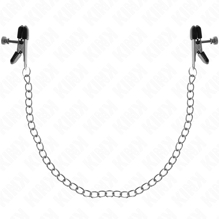 KINK - PINÇAS DE CORRENTE PLANA PRATA 34 CM