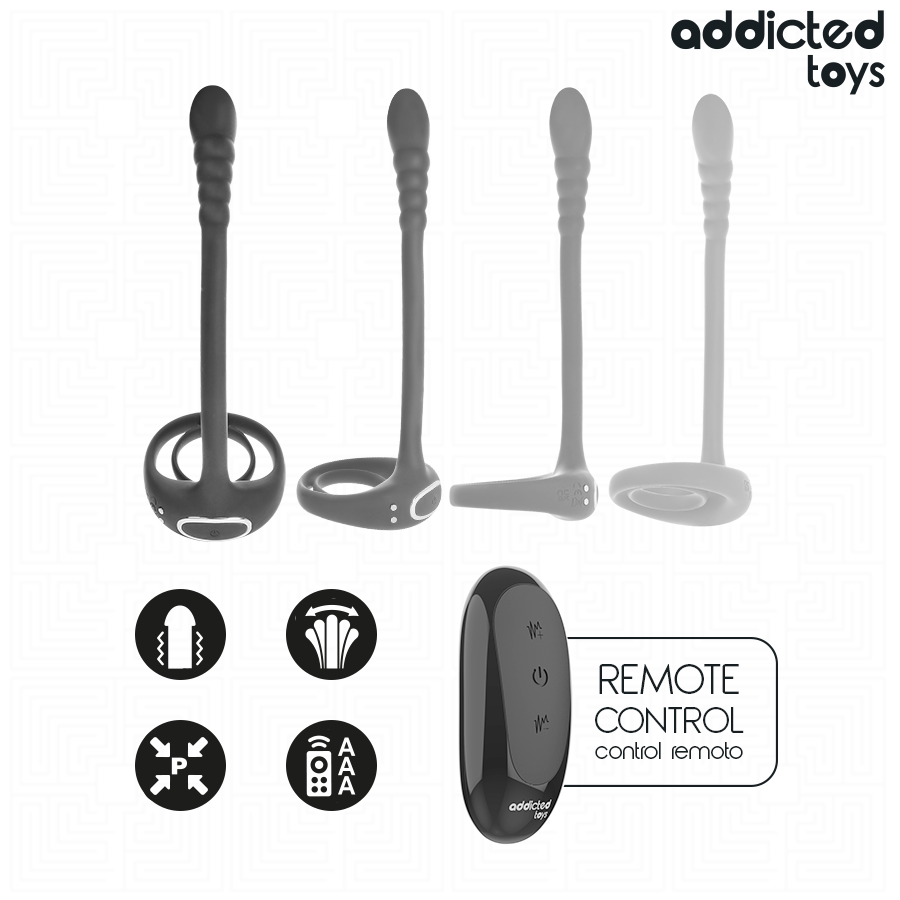 ADDICTED TOYS - ANEL PÊNICO VIBRANTE COM CONTROLE REMOTO