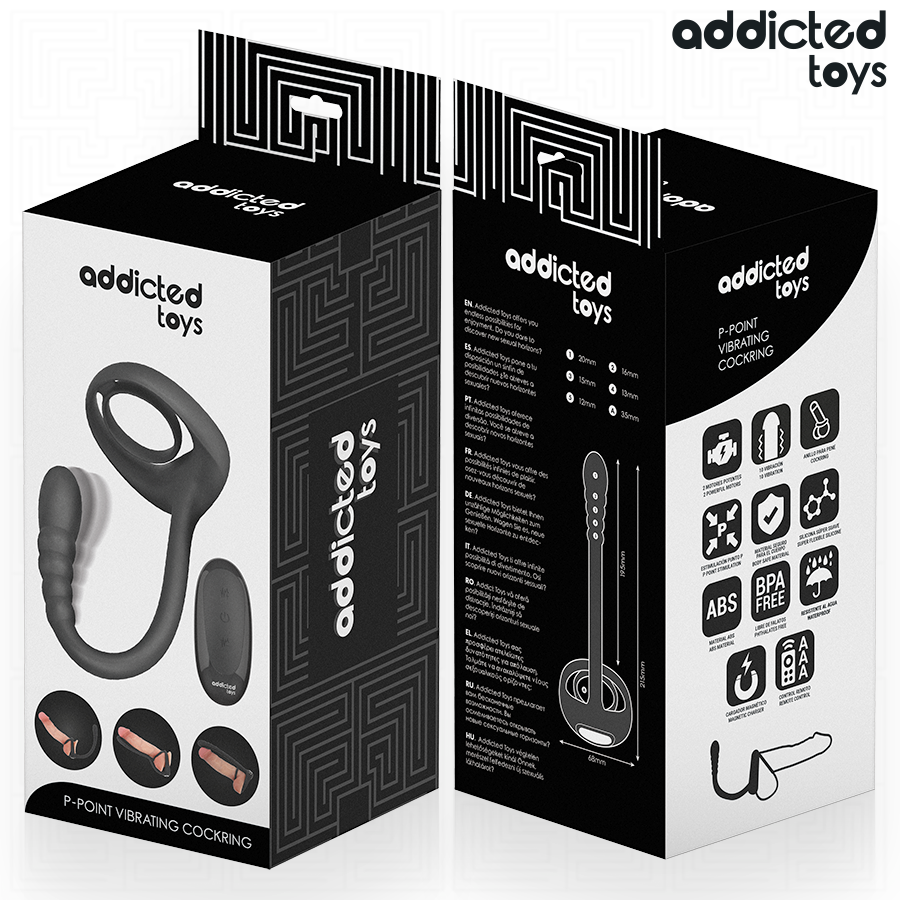 ADDICTED TOYS - ANEL PÊNICO VIBRANTE COM CONTROLE REMOTO