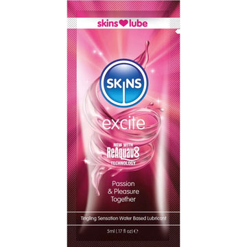 SKINS - EXCITE LUBRIFICANTE À BASE DE ÁGUA DOSE ÚNICA 5 ML