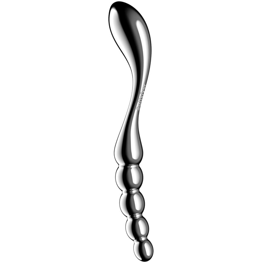 SATISFYER - STAR FORCE 1 DILDO DE AÇO INOXIDÁVEL COM DUAS EXTREMIDADES