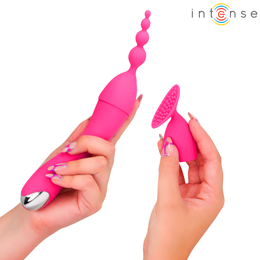 INTENSE - VIBRADOR CHER COM 20 PADRÕES E CABEÇAS INTERCAMBIÁVEIS