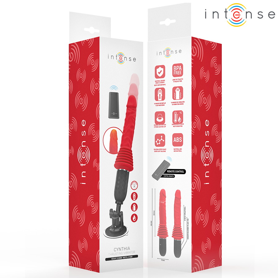 INTENSE - CYNTHIA VIBRADOR DE IMPULSO COM CONTROLE REMOTO E AQUECIMENTO