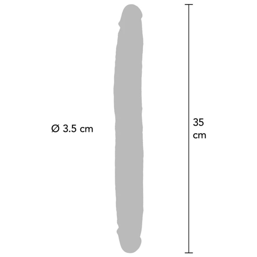 GET REAL - DILDO DE SILICONE DE DUAS PONTAS CARAMELO 35 CM