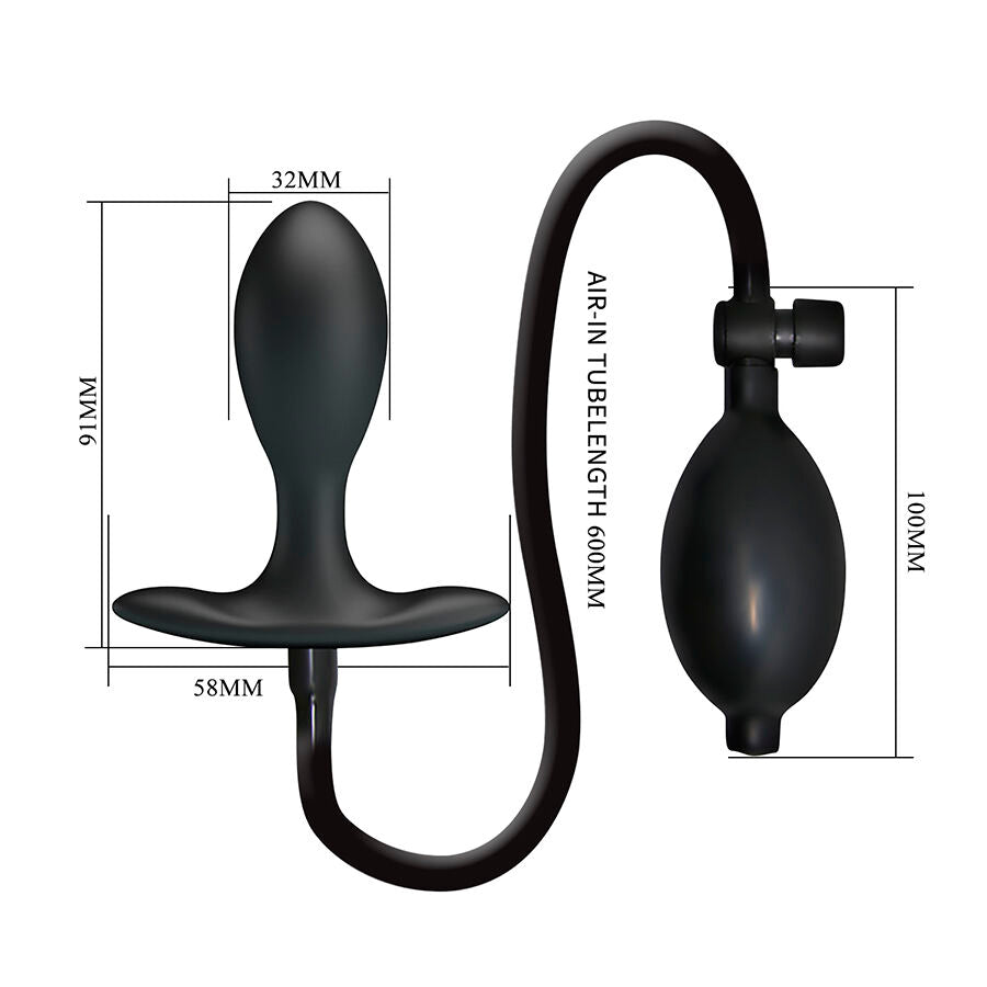 MR PLAY - PLUG ANAL INFLÁVEL AJUSTÁVEL