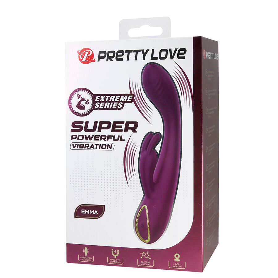 PRETTY LOVE - EMMA VIBRADOR ROXO RABBIT COM ESTIMULADOR