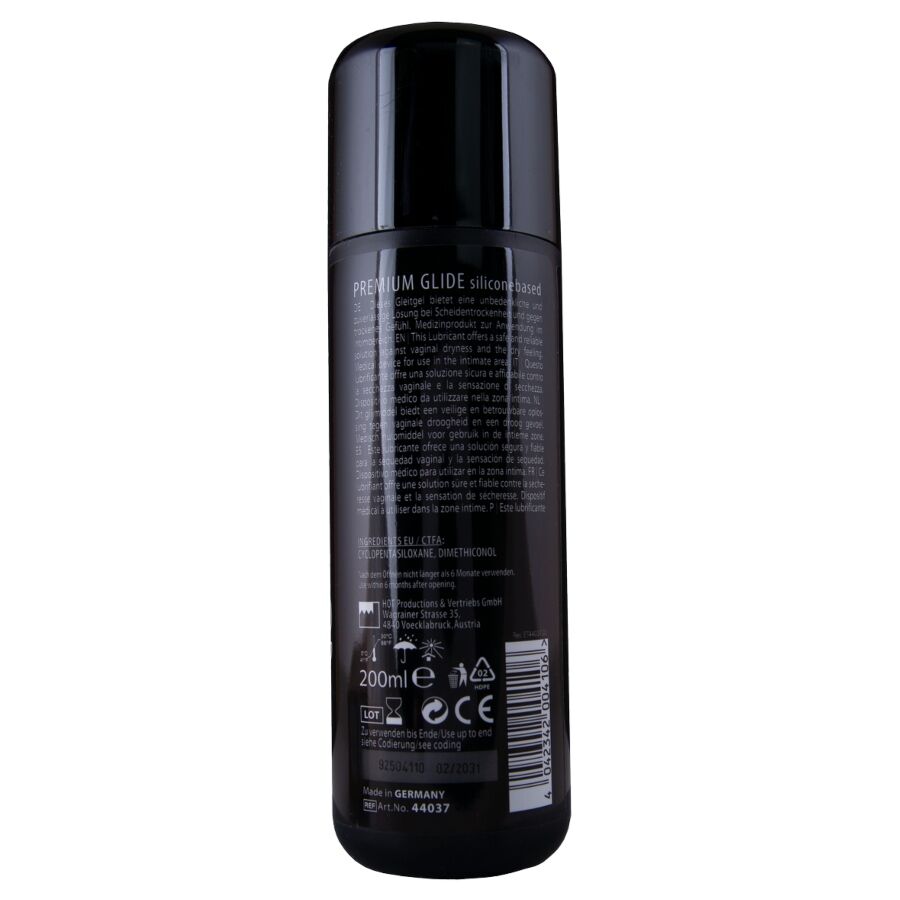 HOT - LUBRIFICANTE PREMIUM SILICONE GLIDE À BASE DE SILICONE 200 ML