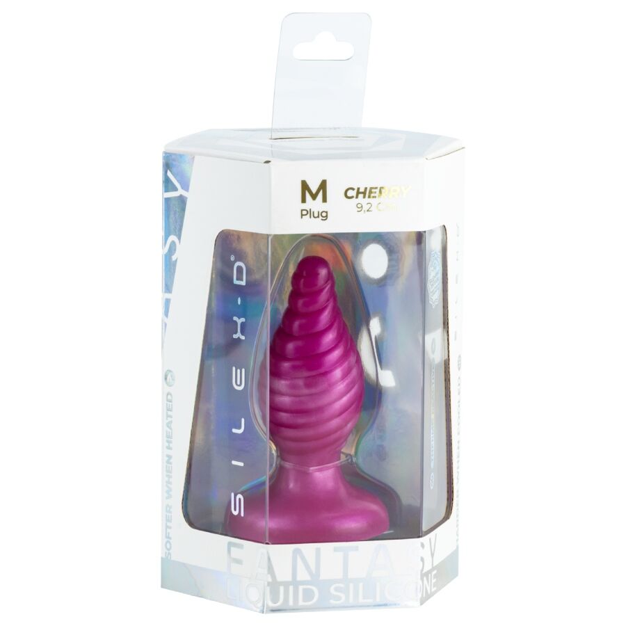 SILEXD - CHERRY PLUG ANAL FANTASY DE SILICONE LÍQUIDO TERMOREATIVO ROSA 9,2 CM