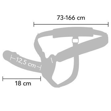 HIDDEN DESIRE - INFERNO MANGA PENIANA DE SILICONE COM STRAP-ON 18 CM