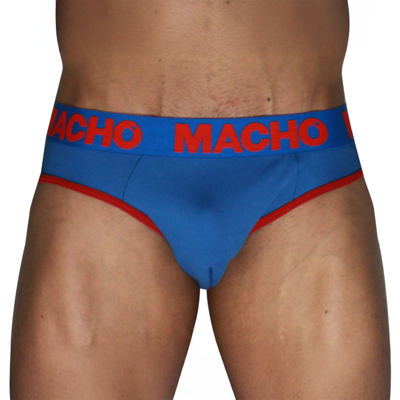 MACHO - MCH005 SLIP CLÁSSICO AZUL + VERMELHO S