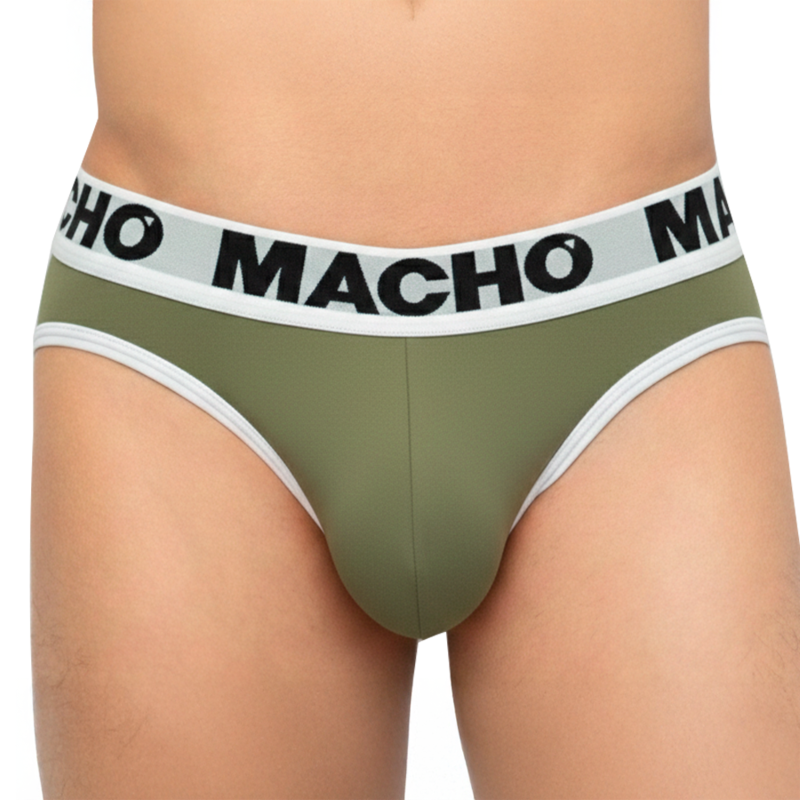 MACHO - MCH013 CAMISETA MILITAR VERDE SLIP XL