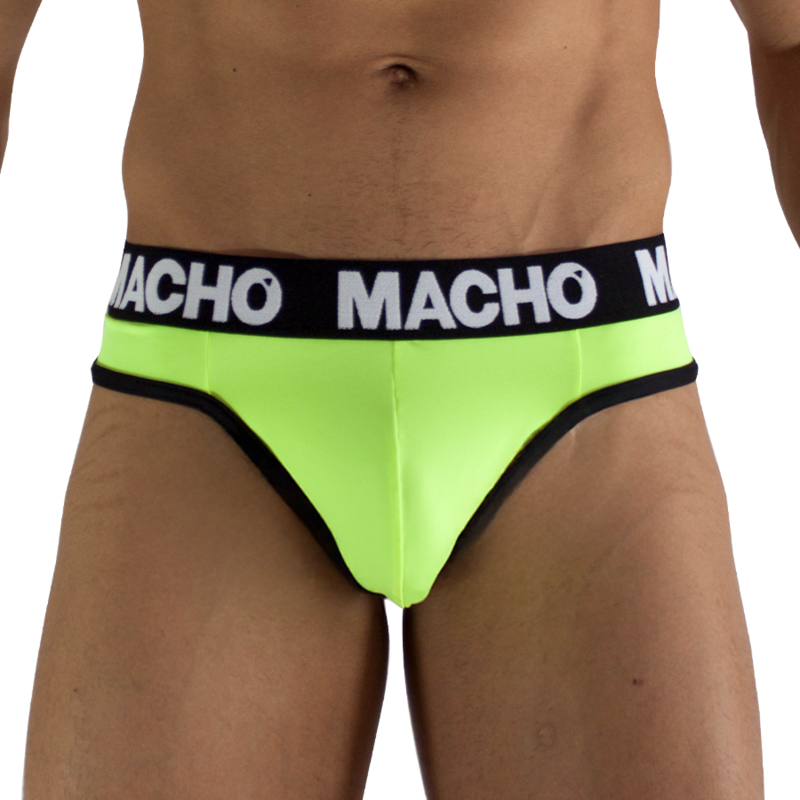 MACHO - MTG001 CALCINHA FIO DENTAL AMARELA FLUORESCENTE TAMANHO XL