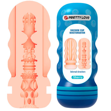 PRETTY LOVE - SHERRY, MASTURBADOR VAGINAL COM VENTOSA E TEXTURAS INTERNAS