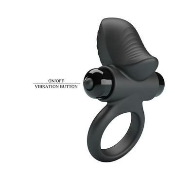 PRETTY LOVE - ANEL VIBRATÓRIO PARA PÊNIS ADRIEN COM 10 FUNÇÕES - PRETO
