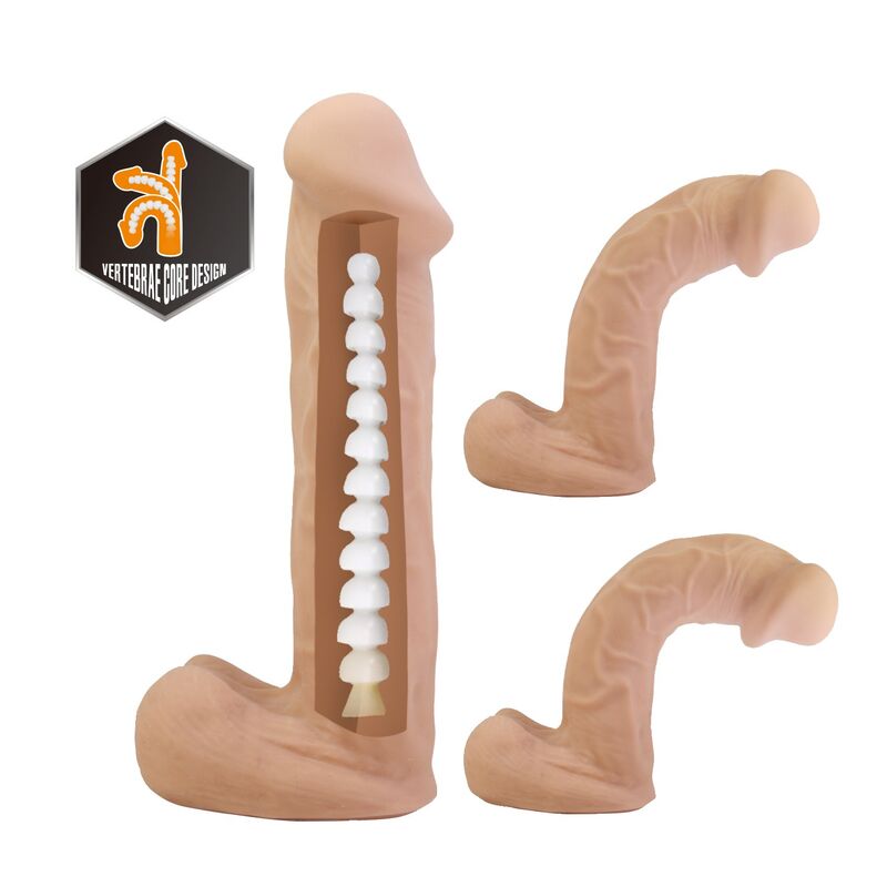 PRETTY LOVE - KASPAR HARNESS COM DILDO FLEXÍVEL 21 CM Ø 5 CM NATURAL