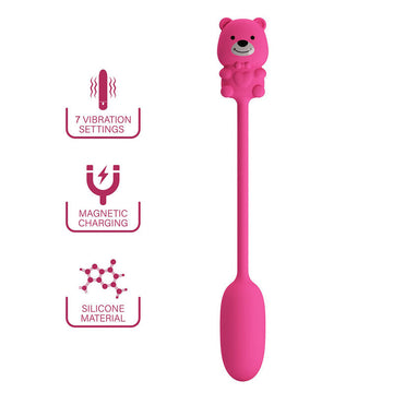 PRETTY LOVE - VIBRADOR BULLET RECARREGÁVEL OLSON COM CONTROLE REMOTO COM FIO ROSA