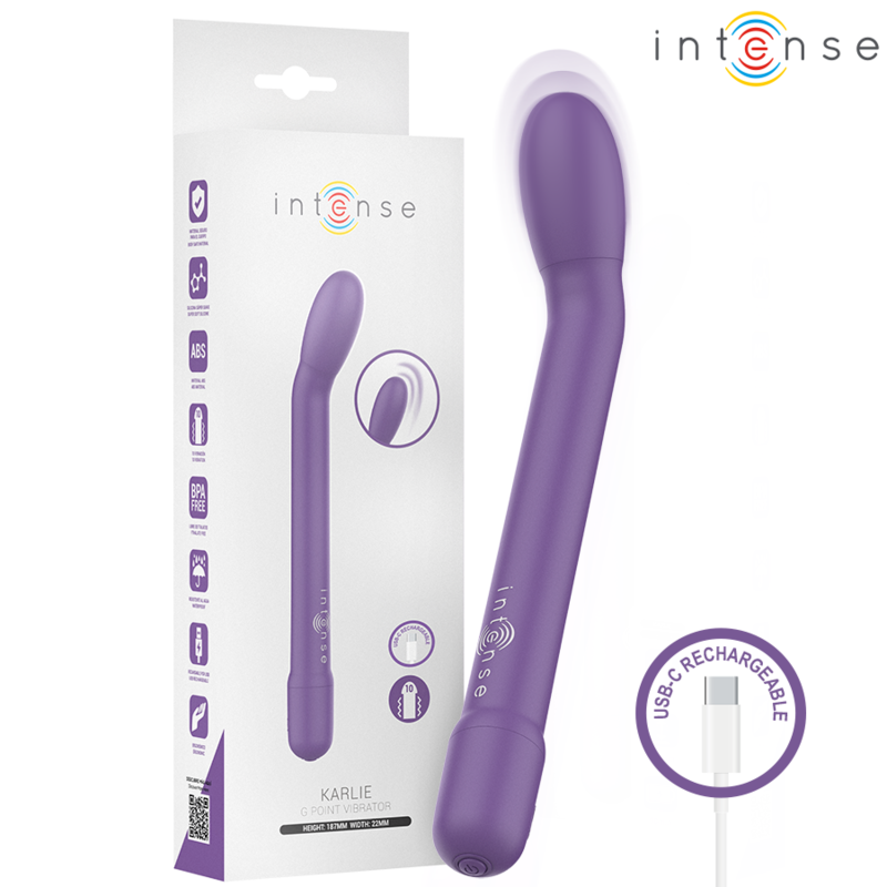 INTENSE - ESTIMULADOR DE PONTO G RECARREGÁVEL KARLIE ROXO