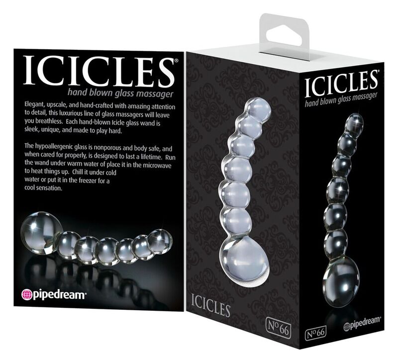 ICICLES - N. 66 MASSAGEADOR TRANSPARENTE