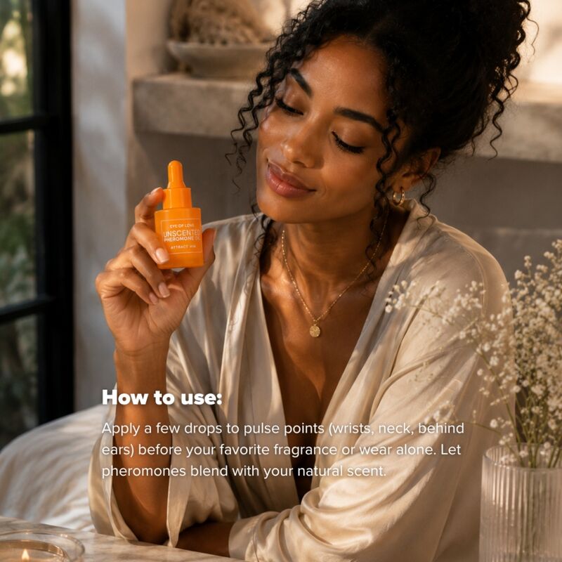 EYE OF LOVE - ÓLEO DE PERFUME COM FEROMÔNIOS FEMININOS SEM PERFUME 20 ML