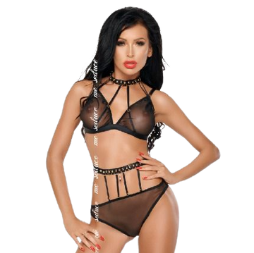 ME-SEDUCE - DOTTY CONJUNTO DUAS PEAS PRETO L/XL