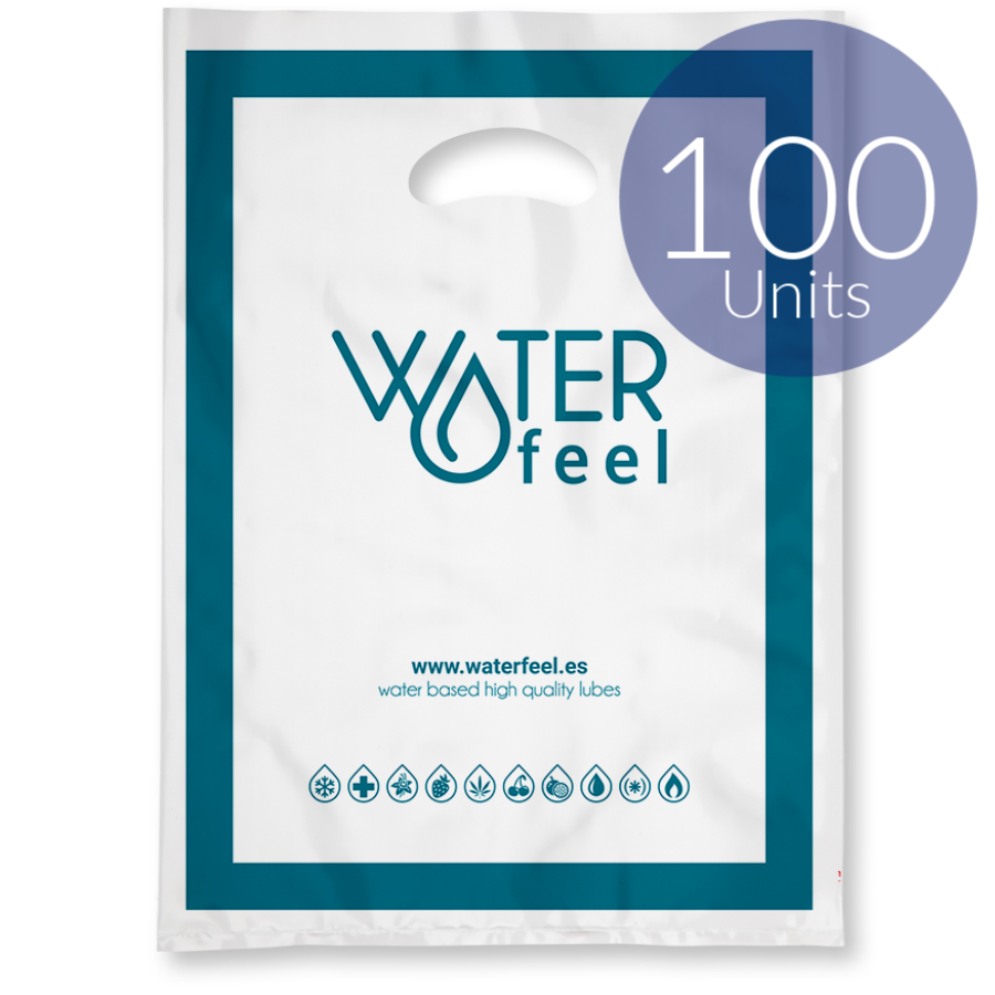 WATERFEEL - 100 SACOS PLÁSTICOS GRANDES 40 X 50 CM